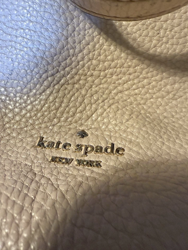 Kate Spade Jackson Pink Pebbled Leather Triple Compartment Shoulder Bag Purse - Image 3 of 4