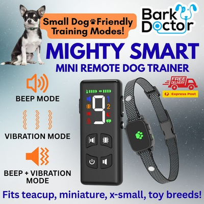 #ad #ad Mighty Smart Mini Remote Dog Training Collar Sound Vibration Miniature Breeds AU $175.00
