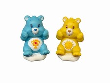 Vintage Care Bears Figures Sitting On Clouds Champ Bear  Sunshine Bear Figures