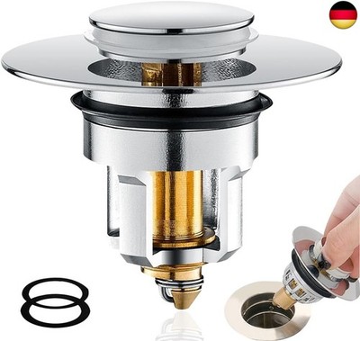 Waschbeckenstöpsel, Universal Pop Up Abflusssieb, Messing Bounce Core Push-Type 