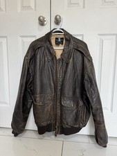 VINTAGE Avirex 30-1415 Type A-2 Leather Jacket USAF XL USA Made Brown VTG 70s