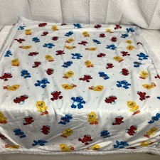 Vintage Sesame Street Babies Graphic Print Blanket 30x40  