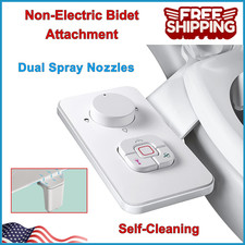 Bidet Fresh Water Spray Kit, Non Electric Toilet Seat Attachment Cold Wash Dual