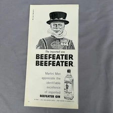 1964 Beefeater Gin Vintage Liquor Ad Half Page Retro Bar Art Print Advertisement
