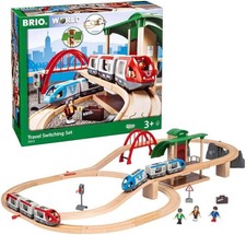    FREE SHIP BRIO World 33512 Travel Switching Set 42-Piece Wooden Train Toy