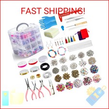 Jewelry Making Kit, 1960 pcs, Supplies Includes Beads, Instructions, Findings, W