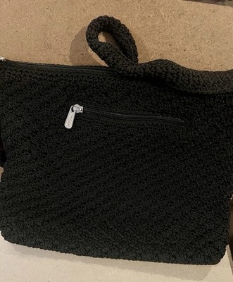 THE SAK ORIGINAL ~ Black Crochet Crossbody with Front/inside ZIP Pockets BOHO