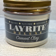 1- Layrite Deluxe Cement Clay 4.25 Oz Each High Hold Matte Finish
