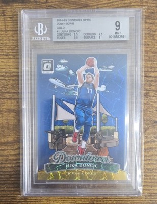 2024 Luka Doncic Donruss Optic Gold Downtown/10 Bgs 9, 3 9.5 Subs #1