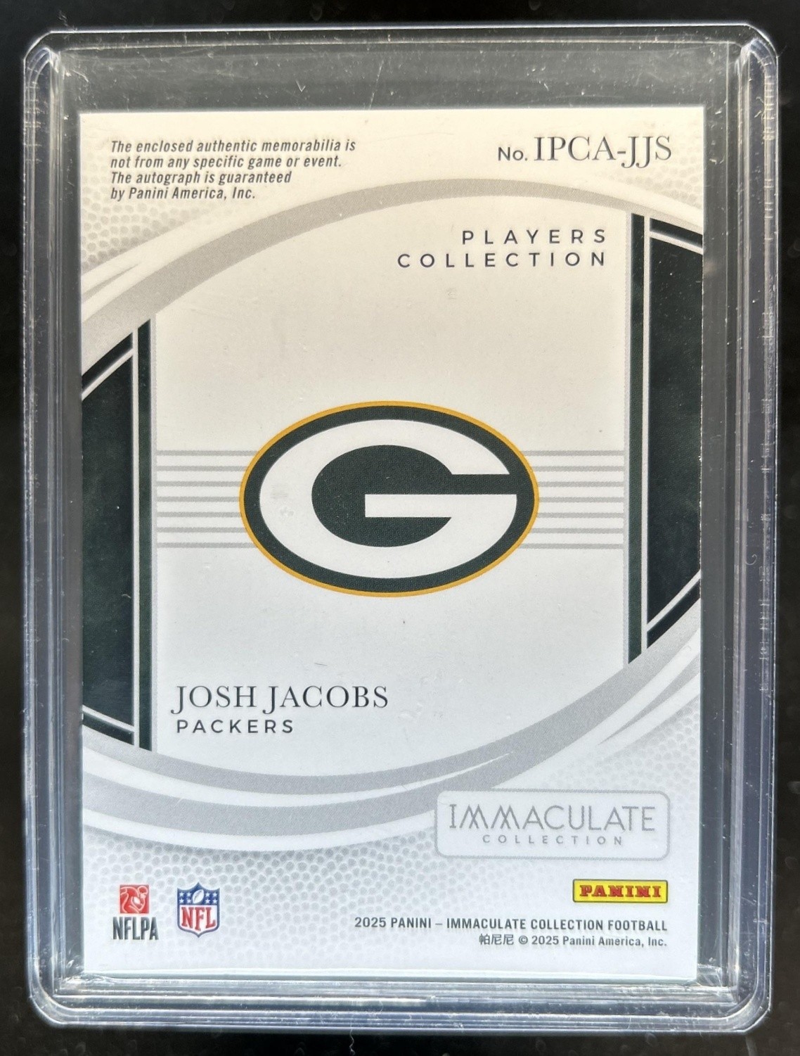 2024 Panini Immaculate Josh Jacobs Premium Patch Auto Autograph Ta #/99 Packers view 2
