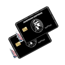 2 Pack Black American Express Credit Debit Card Sticker Vinyl Skin Durable Decal
