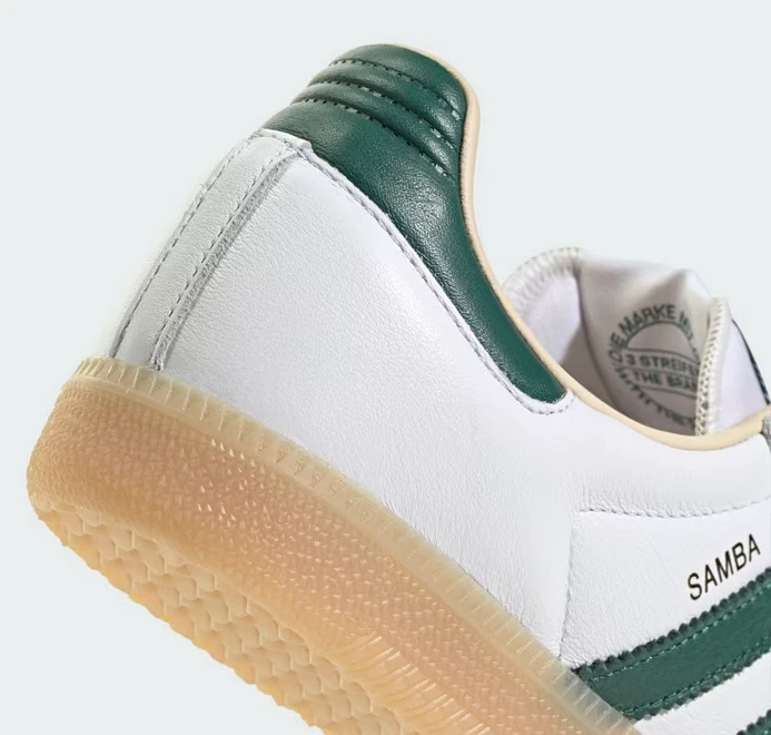 Adidas Samba OG Nube Blanco/Verde Colegial/Parte Inferior de Goma Para Hombre Talla JS3831 (G)(H) Foto 3 de 4