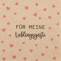 20 Servietten Aus Recycling-Papier Meine LieblingsgäSte Eco Herzen Liebe 33X33Cm