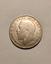 Florin (Two Shillings) Coin King George V England Silver Coin 1923