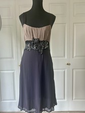 Nougat London Tan & Charcoal-Blue with Bead Embellishments at Waist Size 6 NEW