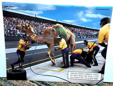 1996 Camel Lights Ad Joe Camel Racing Team NASCAR Pit Stop Print Ad