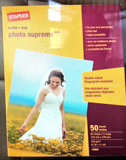 Staples Supreme Matte White Photo Paper Doubl...