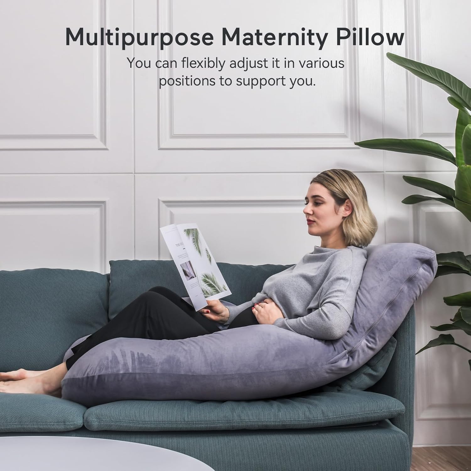 Momcozy Pregnancy Pillow, U Shaped Full Body Maternity Pillow for Sleeping with