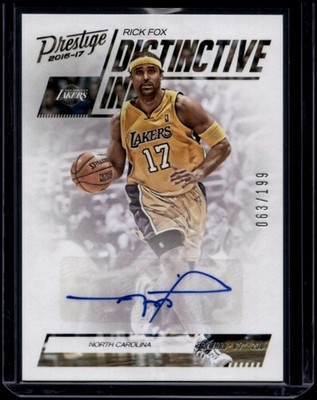 2016-17 Panini Prestige Basketball Rick Fox #20 Distinctive Ink Auto /199