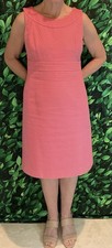 🌺 LOFT Coral Sleeveless Textured Sheath Dress, fully lined– Size 6