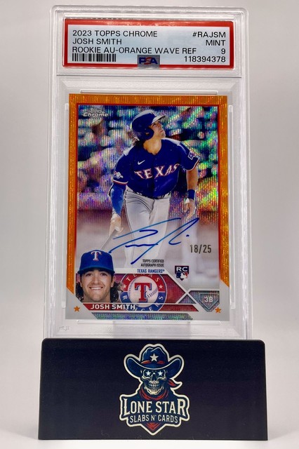 2023 Topps Chrome #RA-JSM Josh Smith Rookie Autographs Orange Wave #/25