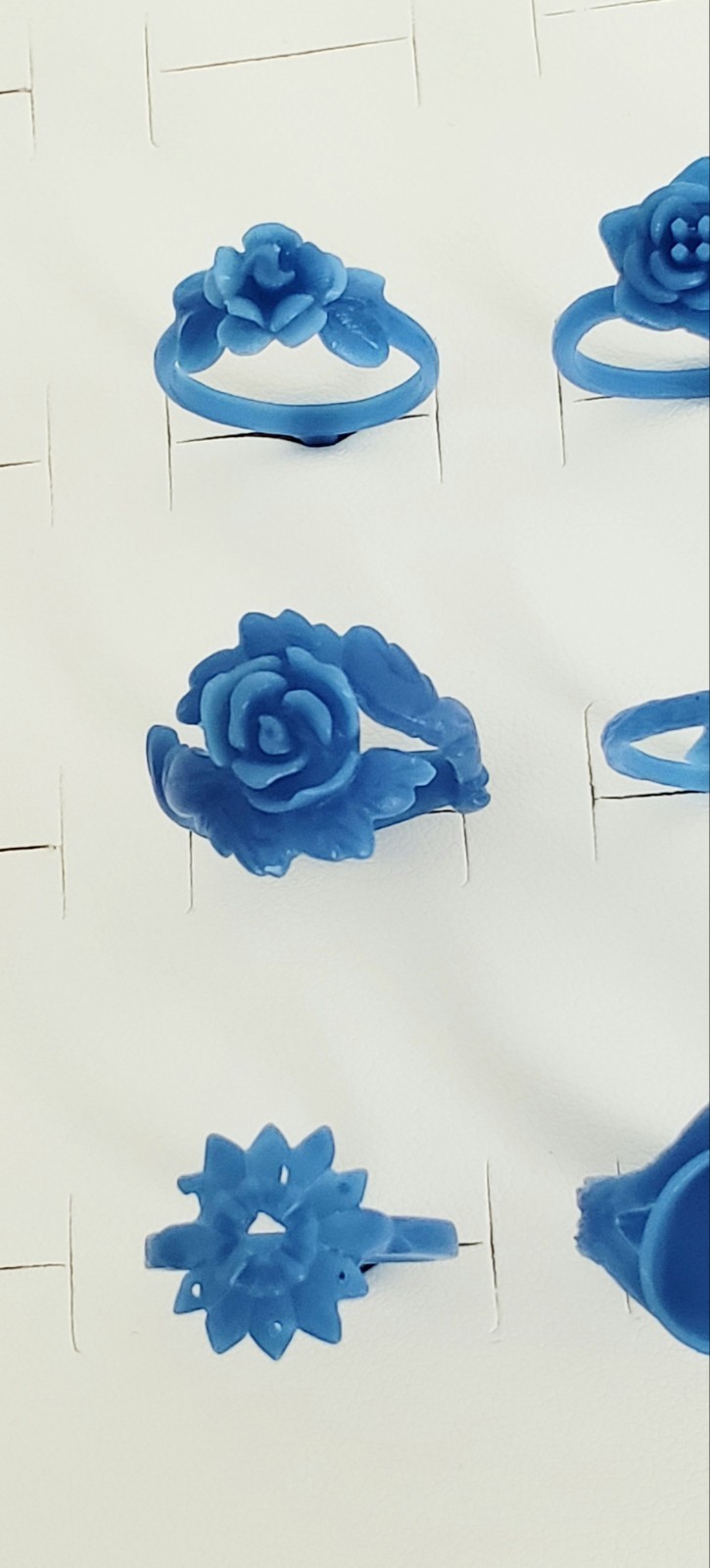 9 Flower/Leaf/Twig Rings. Wax Jewelry Patterns For Lost Wax Casting 25-120