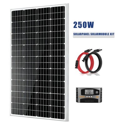 250W Solarpanel Solarmodule Kit Camping Set 12V Mono für Boot Haus Wohnmobil