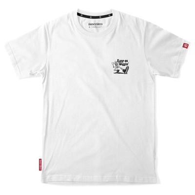 Loose Riders Tech T-Shirt Graphic Keep On Diggin - Weiß