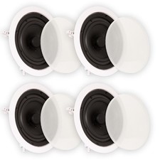 Theater Solutions TS65C Flush Mount Speakers with 6.5" Woofers Ceiling 2 Pairs