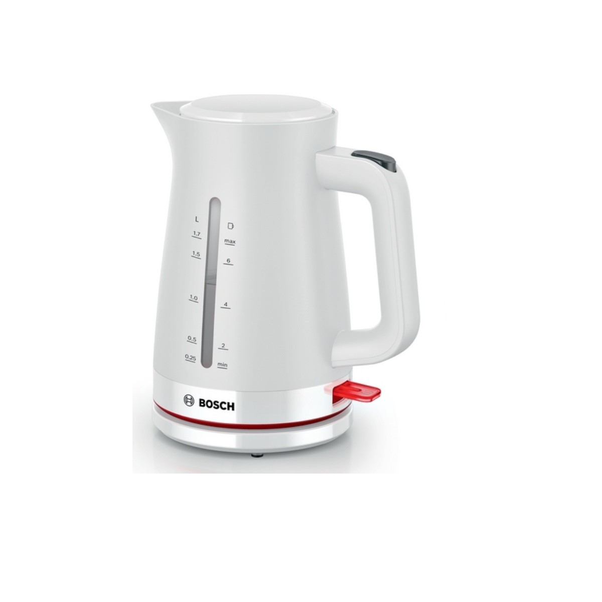 Bouilloire électrique Bosch TWK3M121 blanche de 1,7l et 2400w