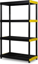 4-Tier Heavy Duty Plastic Storage Shelving Unit Garage Basement