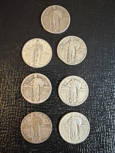 Standing Liberty Quarters 90% Set Of 7