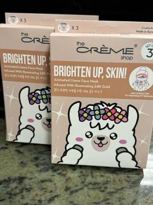 The Crème Shop Brighten Up, Skin! Face Mask Infused with 24K Gold (2 bx/6 masks)