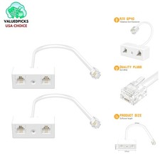 RJ11 Telephone Splitter - Simple, Durable,  Efficient Connection Solution