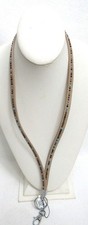 Charming Charlie Necklace Lanyard Southwest Style Light Brown New