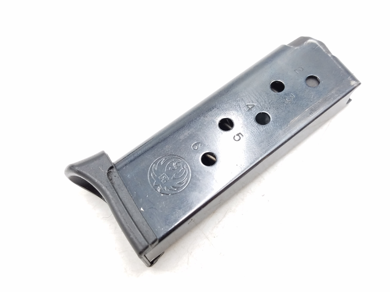 ONE Ruger LCP 6rd 380acp magazine w/ Finger Rest Floor Plate (Blued)