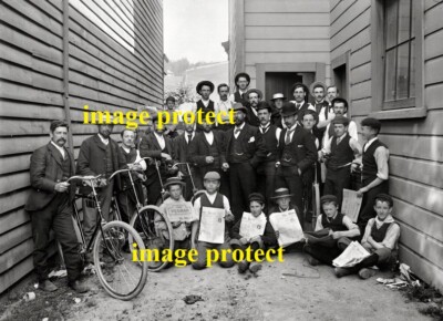 WANGANUI, N Z - Wanganui Herald Newspaper Staff seen here in 1907