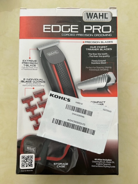 Wahl Edge Pro Bump Free Corded Beard Trimmer, Touch up Trimmer