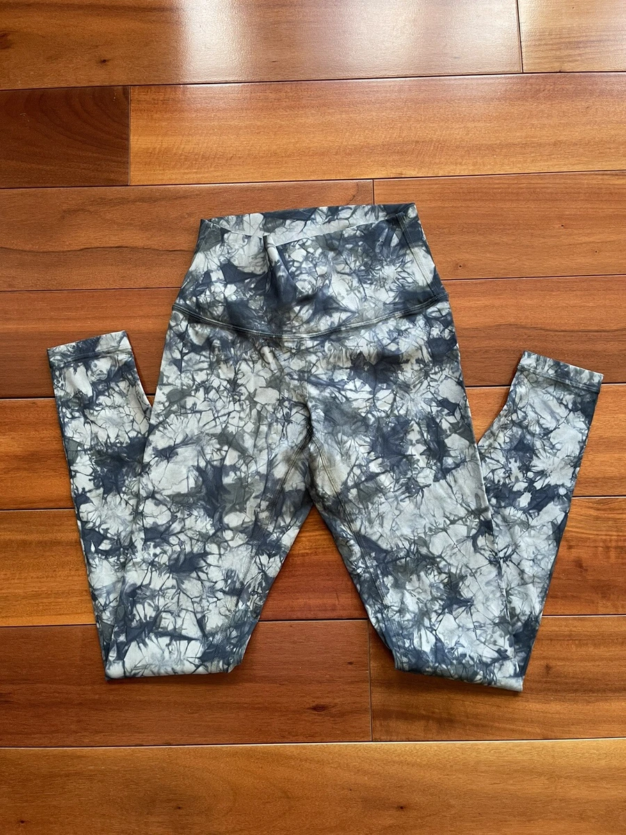 Performance Active Crossover Leggings With Pockets Tie-dye Pattern