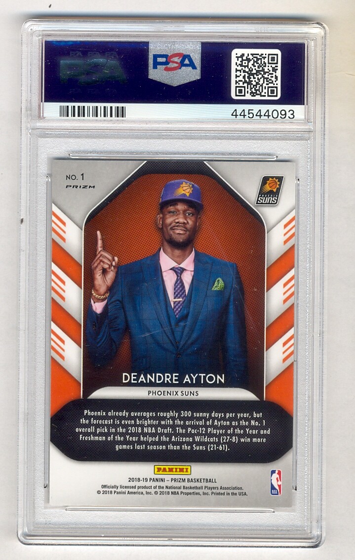 DEANDRE AYTON 2018-19 PANINI PRIZM LUCK OF THE LOTTERY HYPER PRIZM