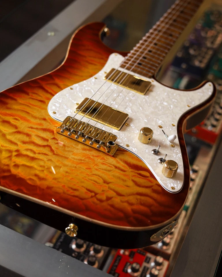 НОВАЯ КЛАССИЧЕСКАЯ ГИТАРА TOM ANDERSON GUITARWORKS DROP TOP НАТУРАЛЬНЫЙ ОРАНЖЕВЫЙ ВСПЛЕСК - Изображение 3 из 4