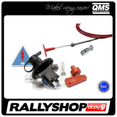QMS KIT: Batterieschalter + Link + Nippel + Aufkleber WELT,