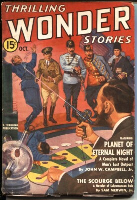 PULP:  THRILLING WONDER STORIES-OCT 1939-HENRY KUTTNER--JOHN W CAMPBELL JR--J...