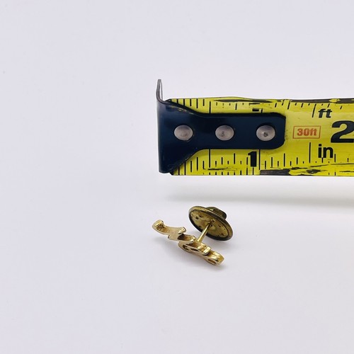 Script Mac Lapel Pin Gold Tone Tiny Tie Tack Classic Career Everyday Workwear - Picture 6 of 6