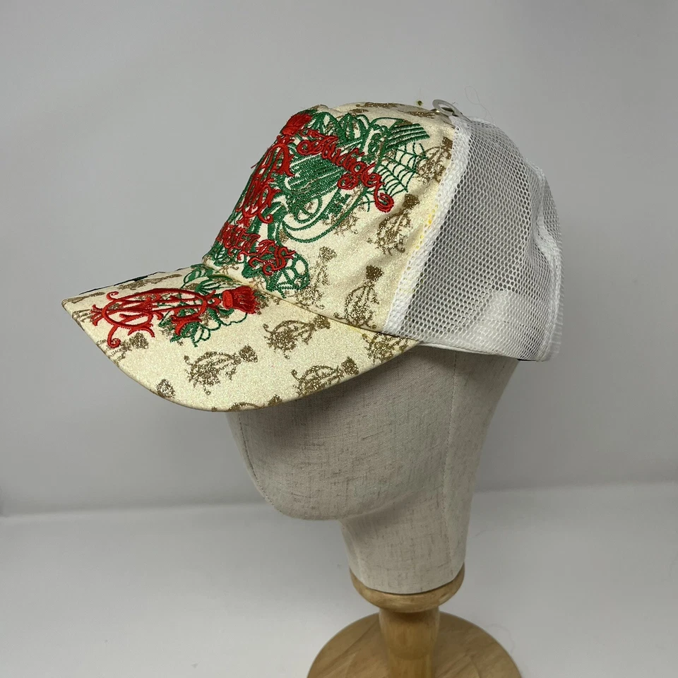 NUEVO CON ETIQUETAS Christian Audigier Sombrero Dorado Brillo Gorra Adulto Lulu Couture Los Angeles Foto 4 de 4