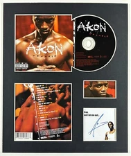 AKON - Signed Autographed - TROUBLE - Album Display