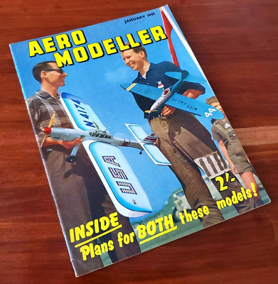 1961 JAN - AERO MODELLER PLANS FOR THESE MODELS VINTAGE AIRCRAFT MAGAZINE