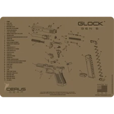 For Glock GEN 5   PREMIUM Cerus Gear  Armorers Cleaning Bench  Mat FDE 