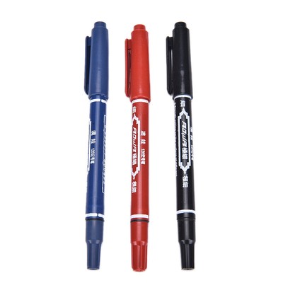 Permanent Marker Pen Twin Tips Doubled Headed Hook Line For CD DVD Media DisYR