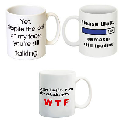 Fantastische lustige Tee/Kaffeetassen alle Anlässe Weihnachten B'day Party Neuheit Geschenk